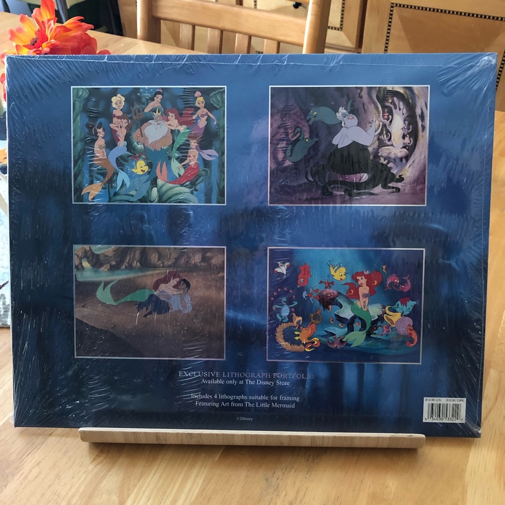 Disney Little Mermaid Lithograph set of 4 UNOPENED 11x14 - Picture 2 of 3